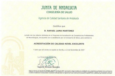 Dr. Rafael Lama Martínez acreditación de calidad nivel excelente