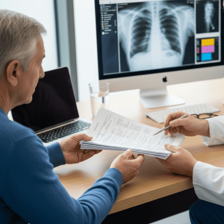 Visita de revisión en neumología para evaluar la salud pulmonar, controlar enfermedades respiratorias y seguimiento de pacientes.